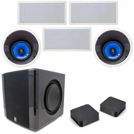 Legrand - 5000 Series 5.1 Home Theater Bundle includes 3 LCR In-Wall, 2 In-Ceiling Speakers & Niles Subwoofer - Multicolored