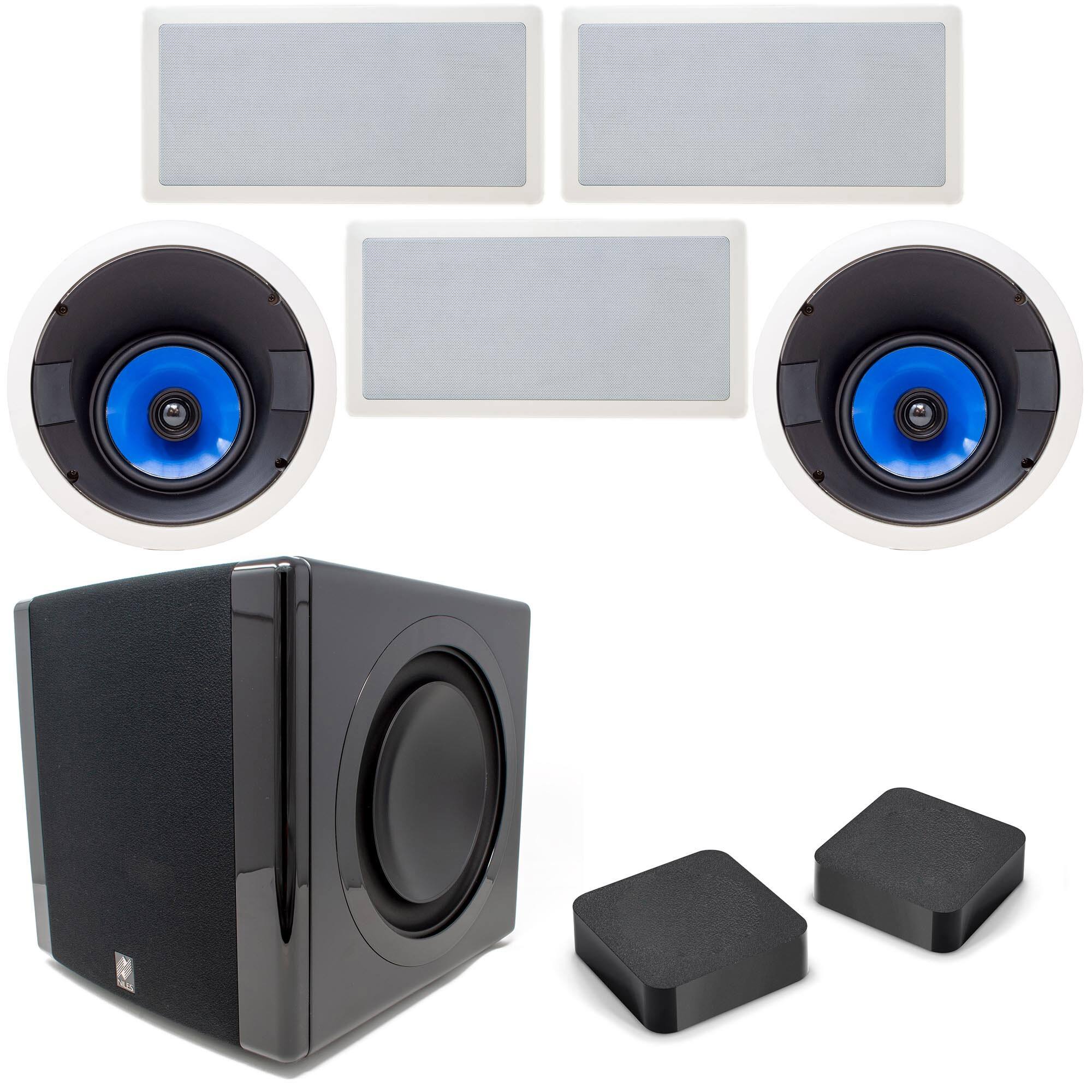 Front. Legrand - Legrand 5000 Series 5.1 Home Theater Bundle includes 3 LCR In-Wall, 2 In-Ceiling Speakers & Niles Subwoofer - Multicolored.