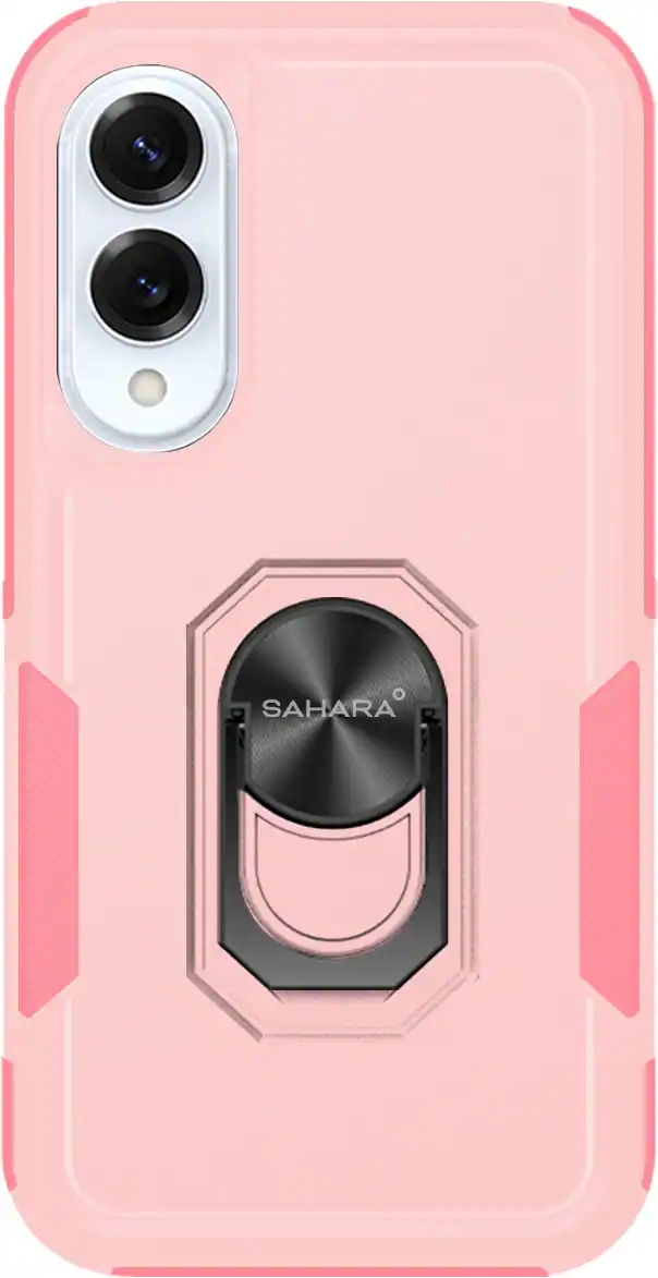 Front. SaharaCase - Raider Series Heavy Duty Kickstand Case for Samsung Galaxy S25 Edge - Desert Rose.