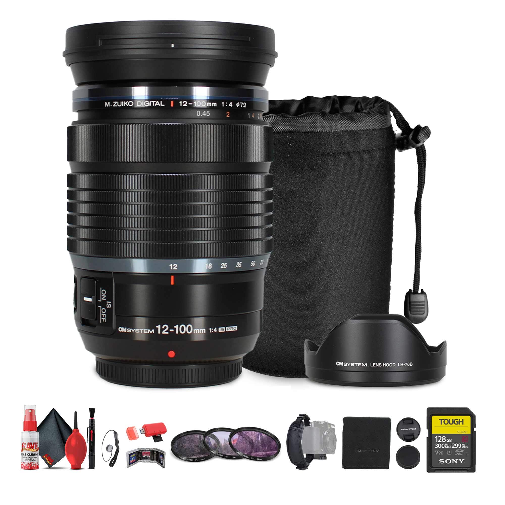 OM System - M.Zuiko Digital ED 12-100mm f/4 IS PRO Lens Bundle - Black price history on PriceWatchPro