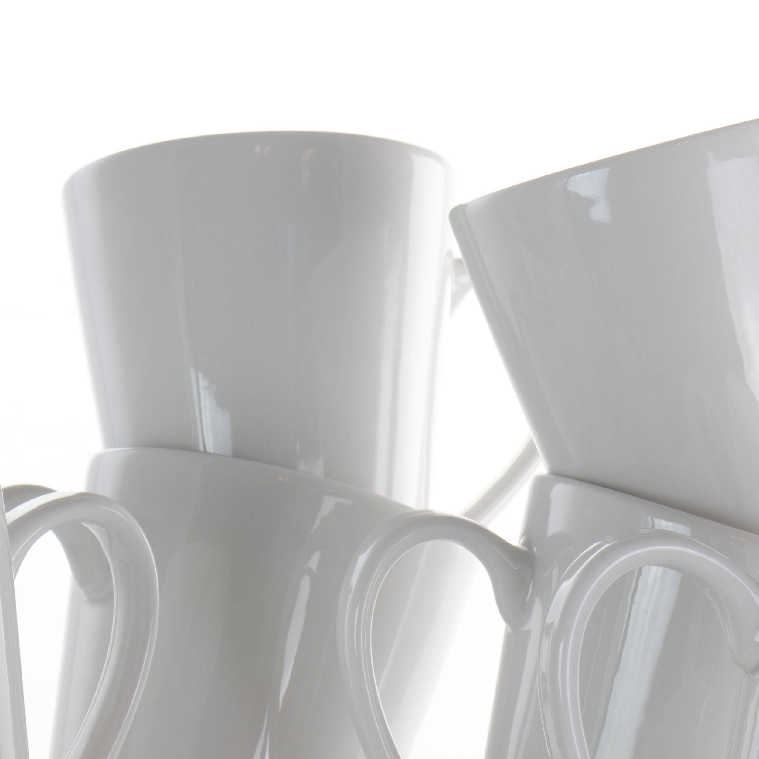 Alt View 3. Elama - Elama Holt 12 Piece 10 Ounce Porcelain Mug Set in White - White.