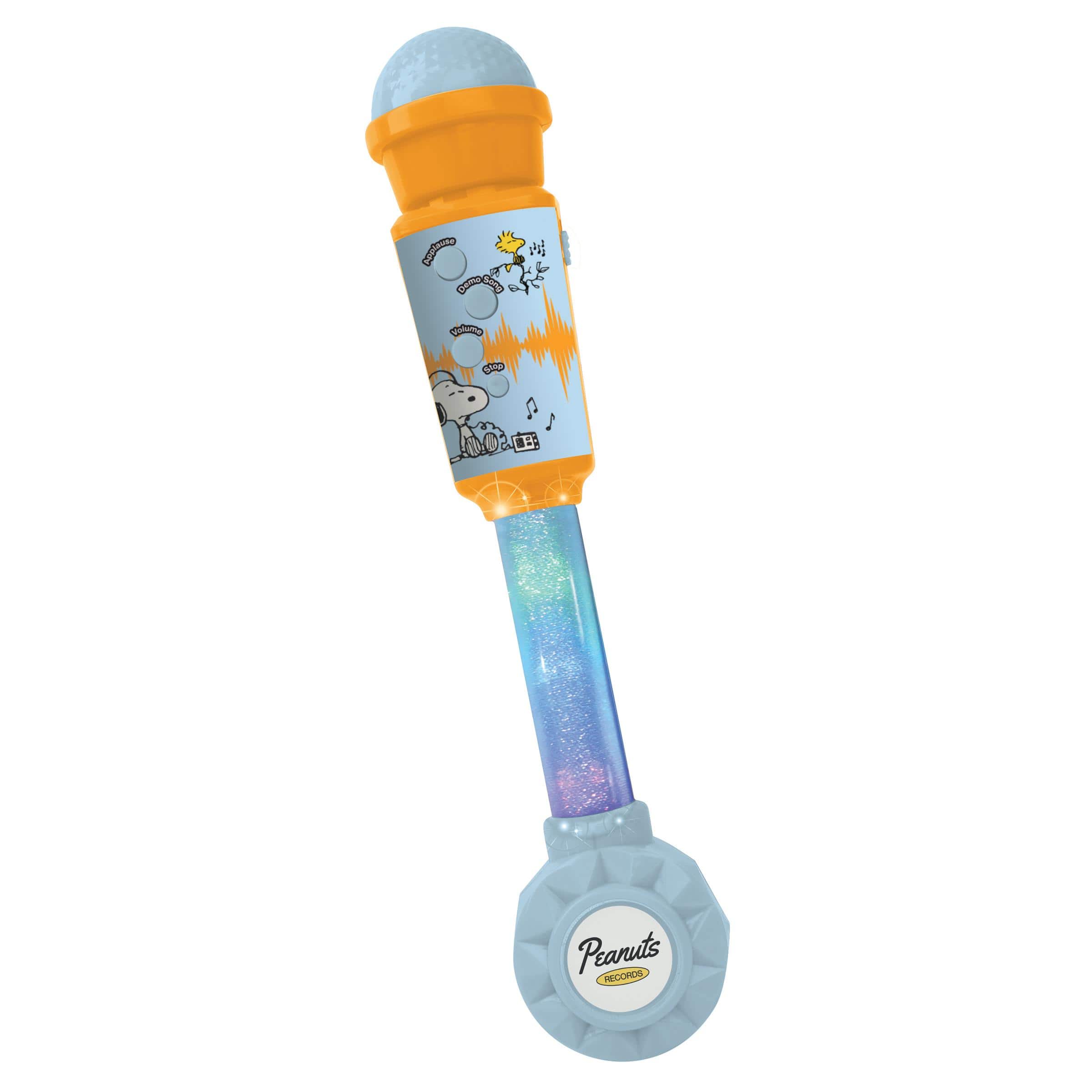 Lexibook - Snoopy, lighting microphone with built-in speaker aux input melodies sound effects multicolour light show for sing along price history on PriceWatchPro