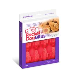 MOBI - 12 Pigs in a Blanket Silicone Snack Mold, Mini Rocket Dogs - Red