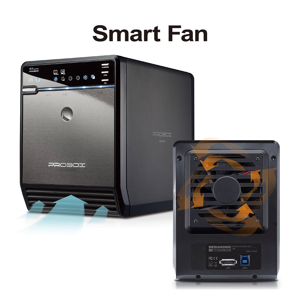 Mediasonic PROBOX 4 Bay DAS 3.5” SATA Hard Drive Enclosure – USB