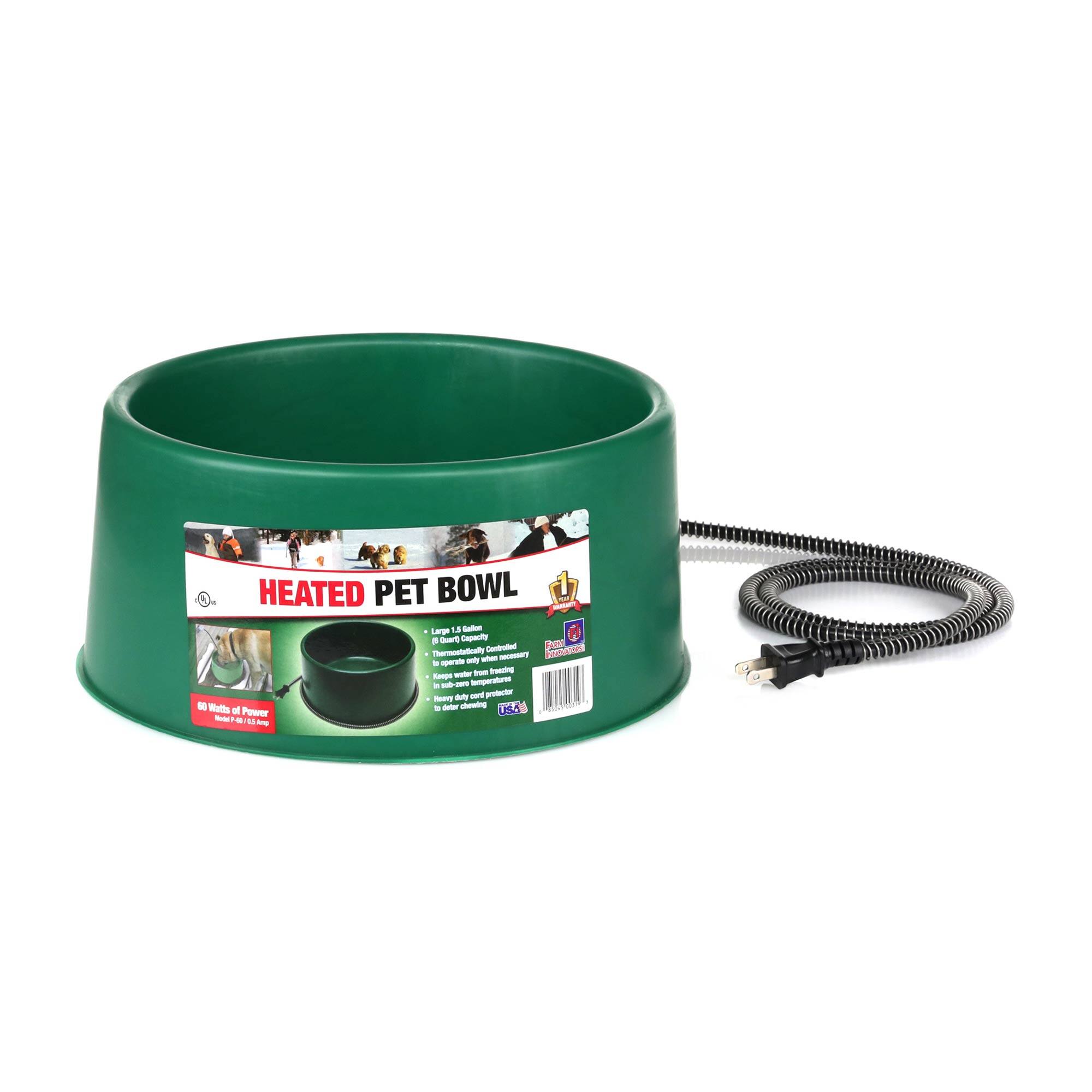 HEATED PET BOWL

Large 1.6 Liters (1.7 Qt) Capacity
Thermally insulated to keep water warm
Keeps water fresh and prevents freezing
Innovative design and practical
In low temperatures, it is better to keep the bowl indoors

60 Watts of Power
Voltage: 100-240V
Current: 0.25-0.6A