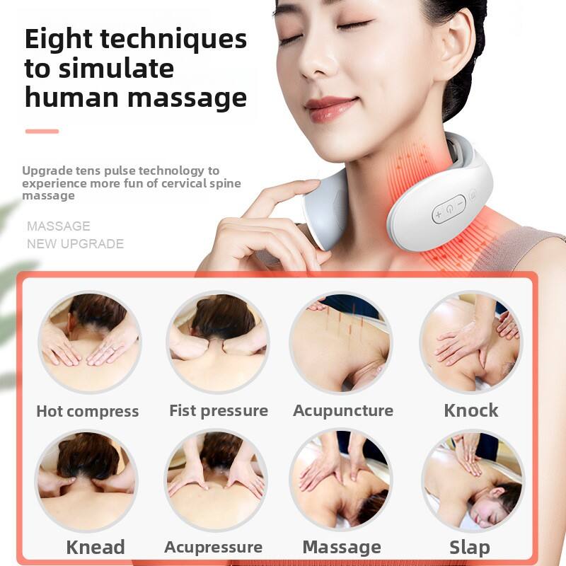 Eight techniques to simulate human massage

Upgrade tens pulse technology to experience more fun of cervical spine massage

MASSAGE NEW UPGRADE

- Hot compress
- Fist pressure
- Acupuncture
- Knock
- Knead
- Acupressure
- Massage
- Slap