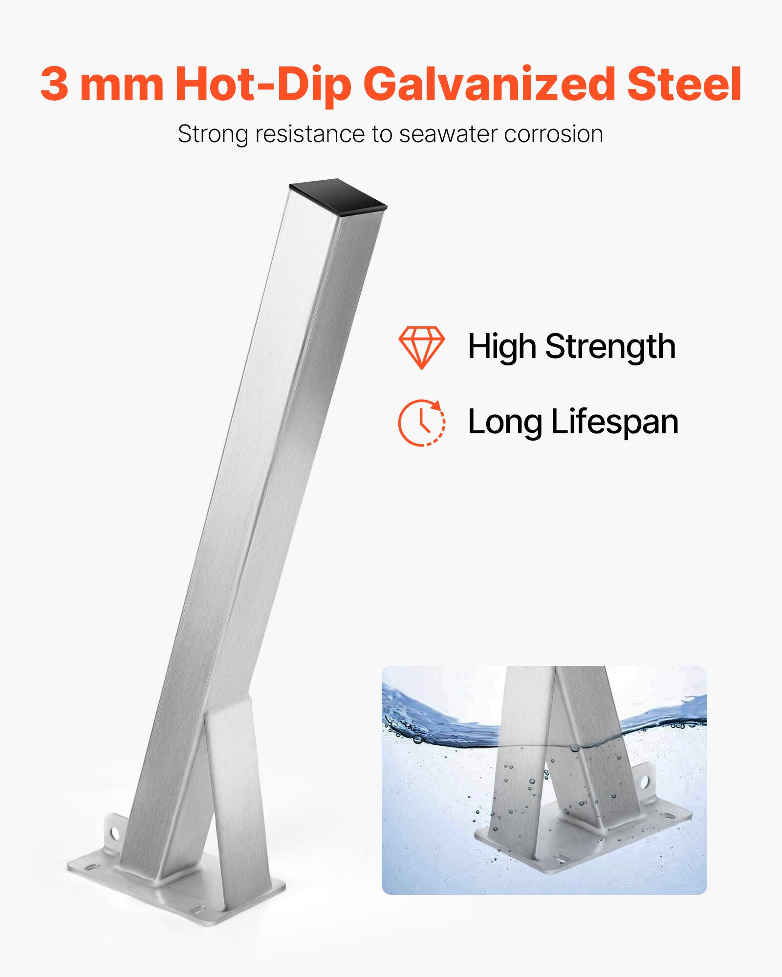 3 mm Hot-Dip Galvanized Steel

Strong resistance to seawater corrosion

High Strength

Long Lifespan