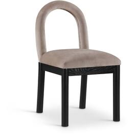 Meridian Furniture - Conrad Taupe Velvet Dining Chair - Beige