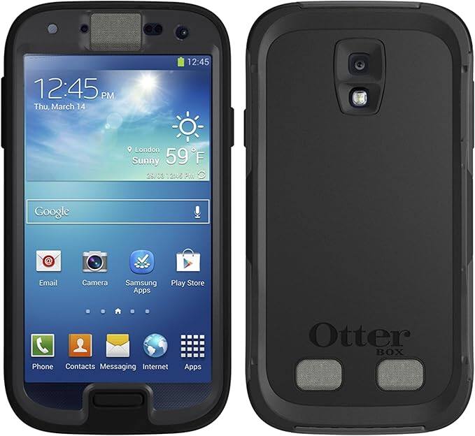 12:45 PM Thu, March 14  
London 59°F Sunny 28/63  
Google  
Email Camera Samsung Apps Play Store  
Phone Contacts Messaging Internet Apps  
Otter BOX