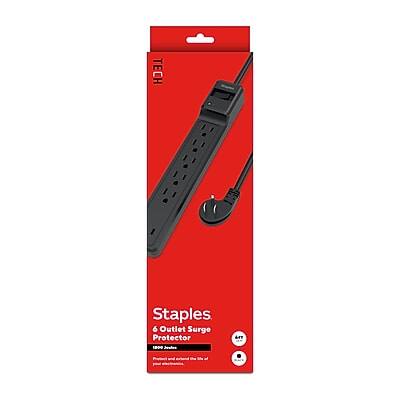Staples  
6 Outlet Surge Protector  
100 Joules  
Protects and defends your electronics from power surges and spikes.