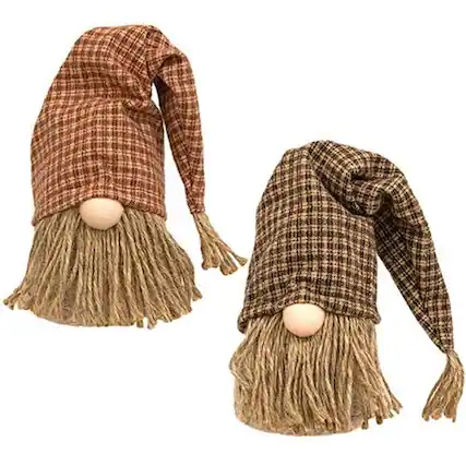 Front. BreeBe - *Jute Country Plaid Gnome 2 Asstd. - Multi.