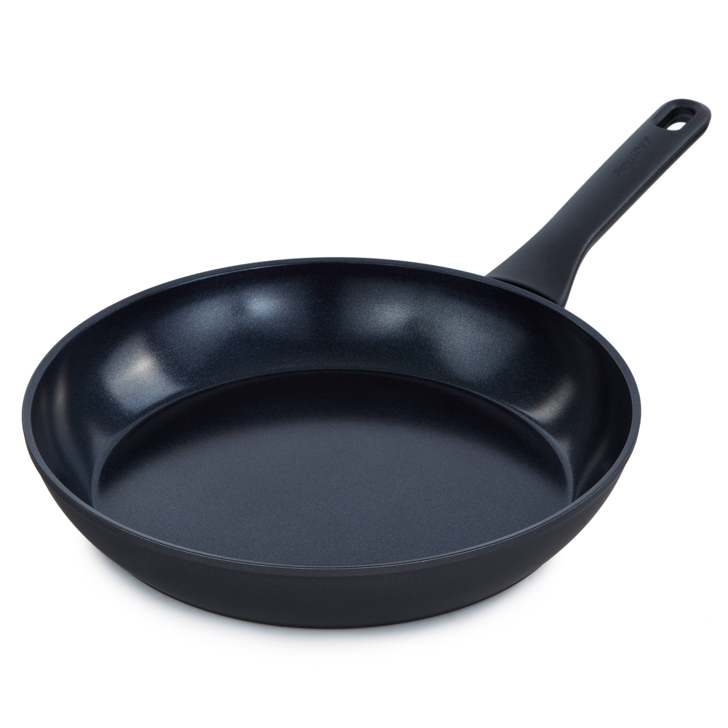Angle. BergHOFF - BergHOFF DiNA Helix Nonstick Ceramic Frying Pan 11", Recycled Aluminum - Black.