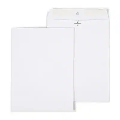 Front. Staples - Clasp Catalog Envelopes, 9"L x 12"H, 100/Box - White.