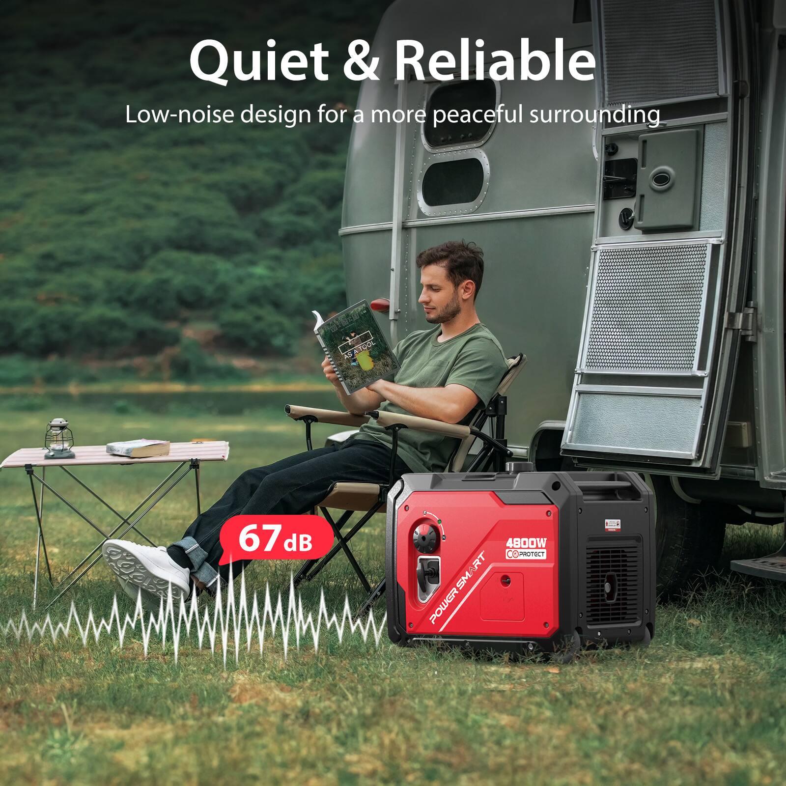 Quiet & Reliable  
Low-noise design for a more peaceful surrounding  

67 dB  

4800W PROTECT POWERSMART SMART POWER