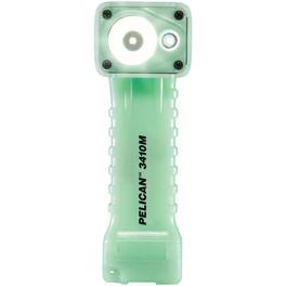 Pelican - 3410M Right-Angle LED Flashlight with Magnet Clip, 653 Lumens, Photoluminescent Green, AA Battery Power