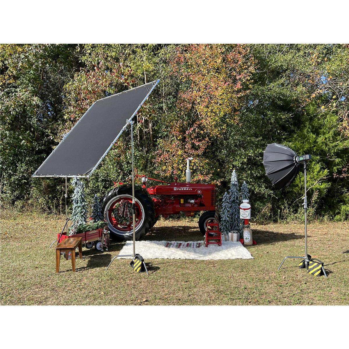 Alt View 6. Glow - Glow 8x8' Portable Butterfly Light Modifier Collapsible Kit.