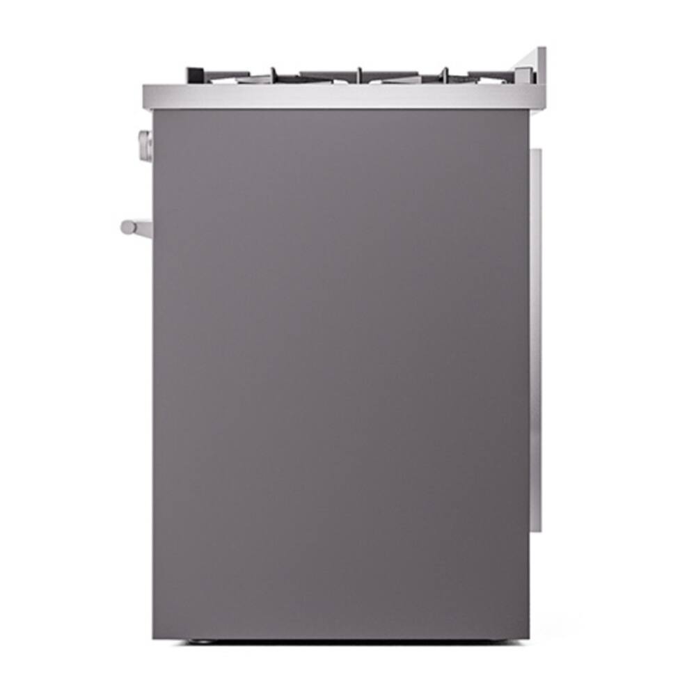 Alt View 4. ILVE - ILVE Professional Plus II 30 inch Dual Fuel Range with 5 Burners (Liquid Propane, Graphite Matte) - Graphite Matte.