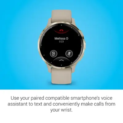 Garmin - Venu 3S GPS Smartwatch 41 mm Fiber-reinforced polymer - Stainless Steel and French Gray