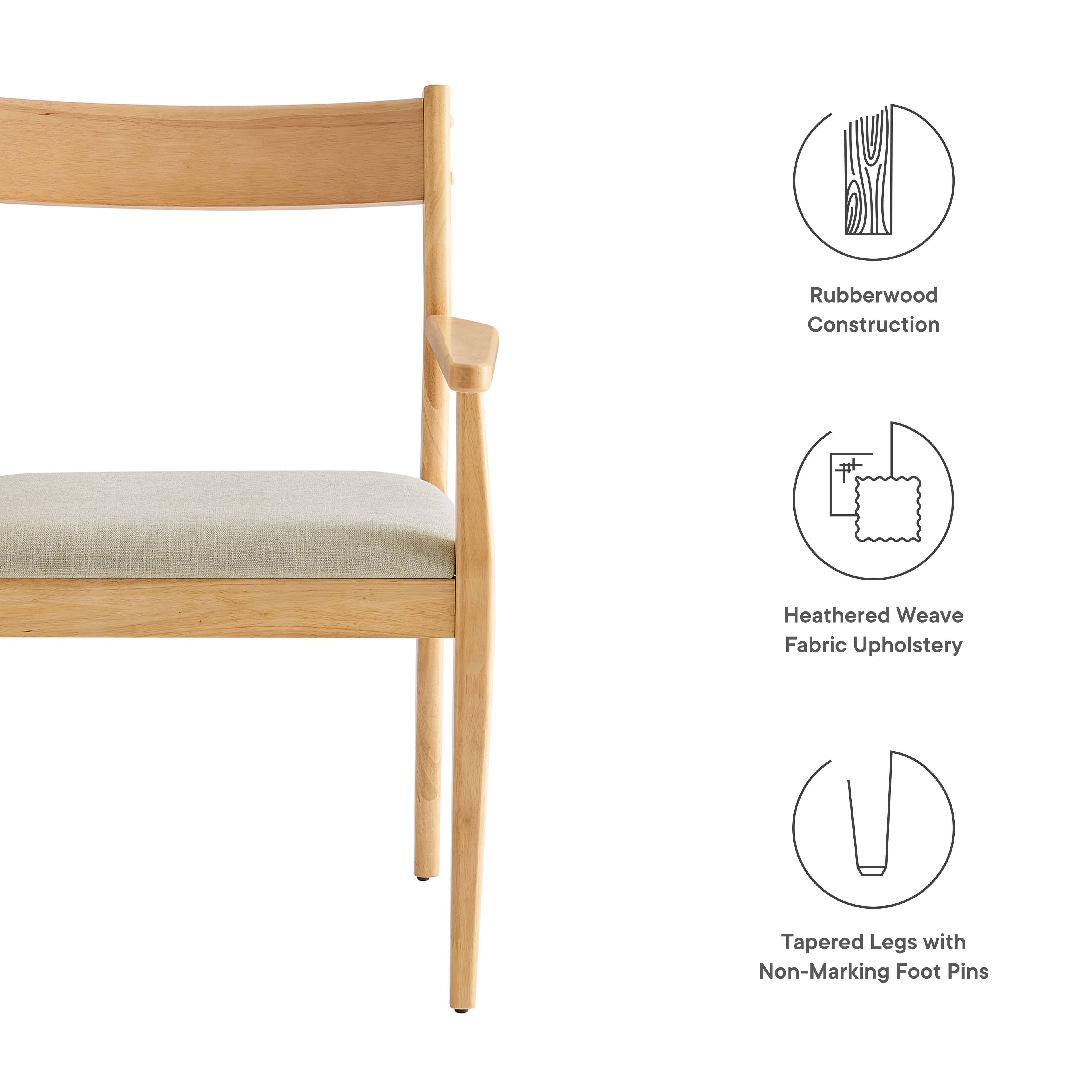 - Rubberwood Construction
- Heathered Weave Fabric Upholstery
- Tapered Legs with Non-Marking Foot Pins