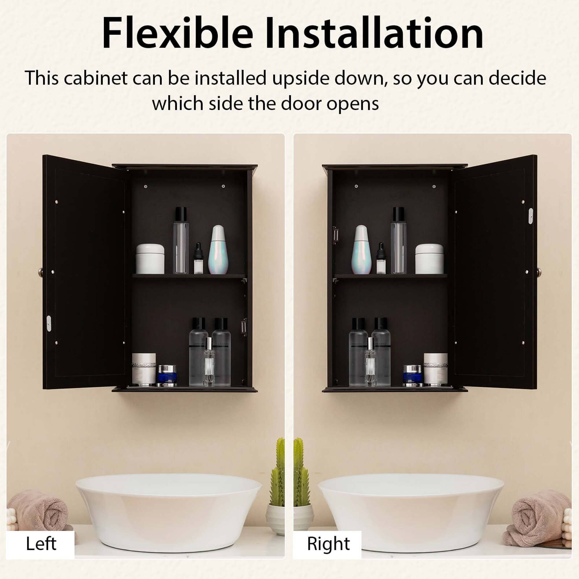 Flexible Installation

This cabinet can be installed upside down, so you can decide which side the door opens

Left

Right