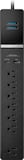 Rocketfish™ - 7-Outlet/1-USB/1-USB-C 2160 Joules Surge Protector Strip - Black