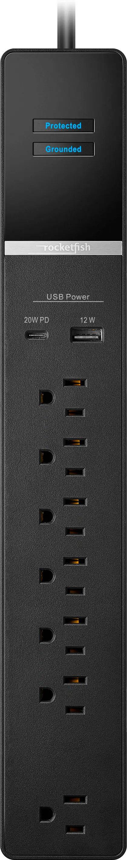 Protected Grounded rocketfish USB Power 20W PD 12 W