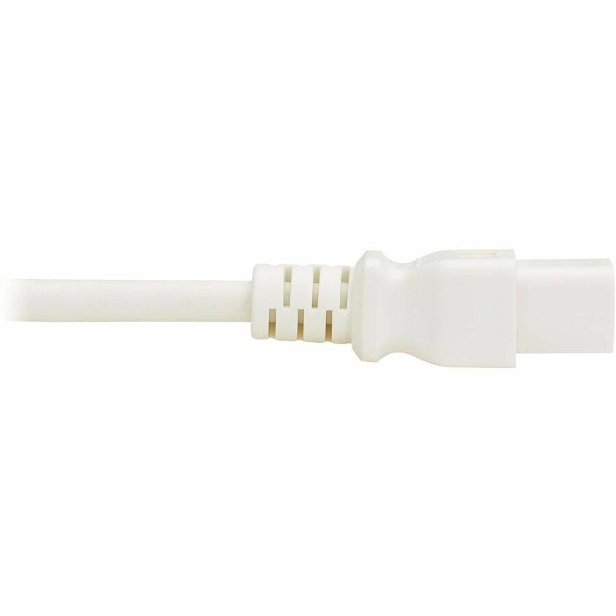 Alt View 2. Tripp Lite - Eaton Tripp Lite Series Power Cord, C14 to C21 - Heavy-Duty, 15A, 250V, 14 AWG, 2.5 ft. (0.76 m), White - For Computer - White.