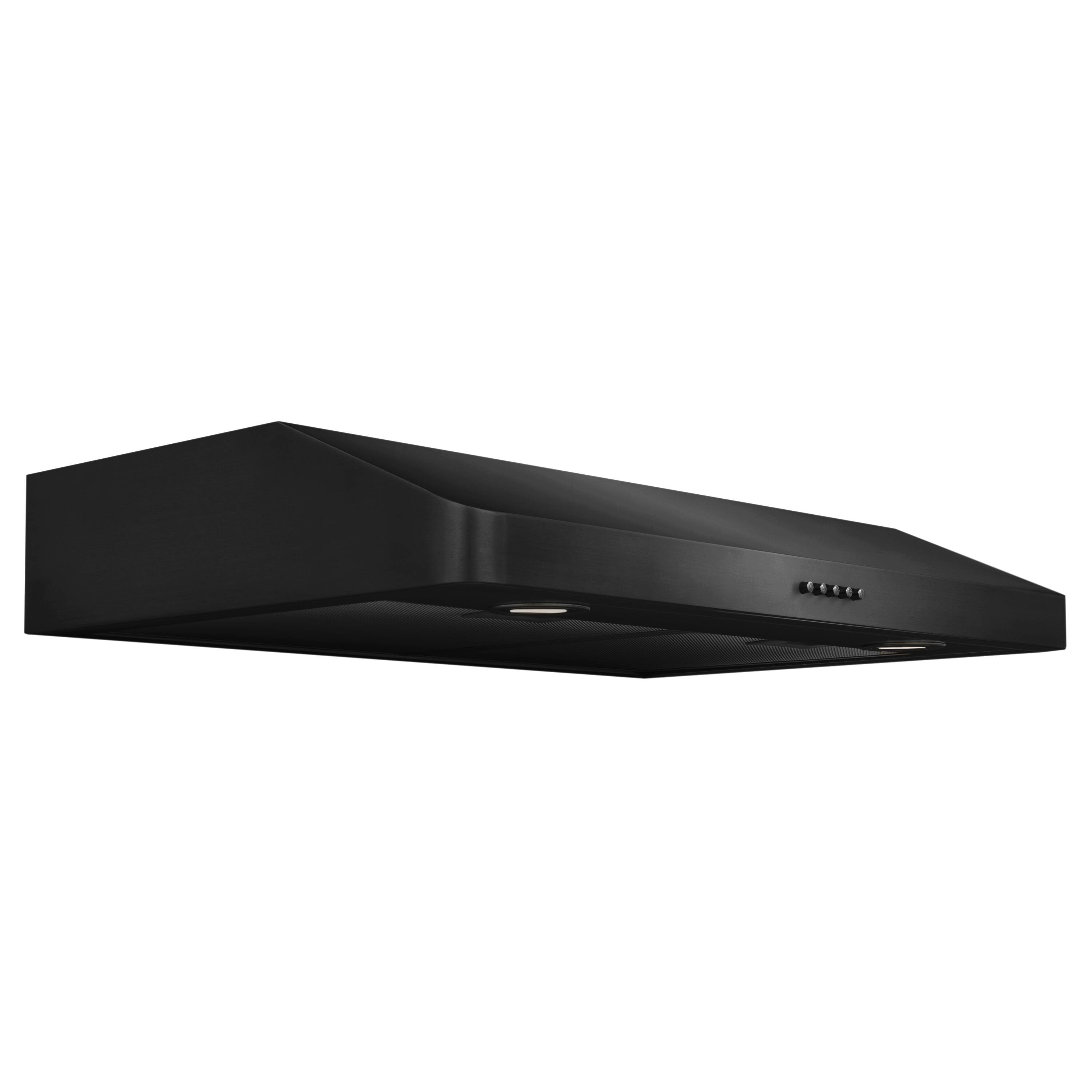 Alt View 11. ZLINE - ZLINE 30 in. 400 CFM Ducted Under Cabinet Range Hood in Black Stainless Steel (BS617-30) - Black stainless steel.