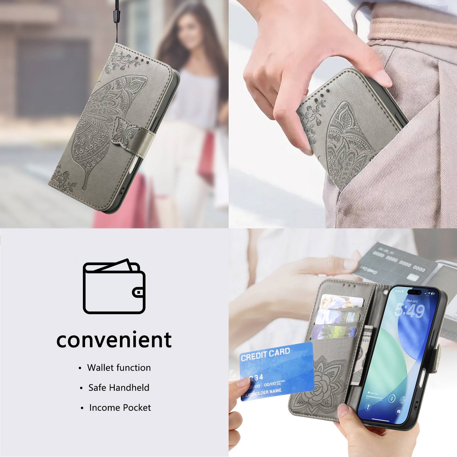 - 0000 0000 -O 0000 convenient Wallet function Safe Handheld Income Pocket CREDIT CARD 234 4 CO 10OD 0O/DO NAME ANDHOLDER - -2 5:49 D