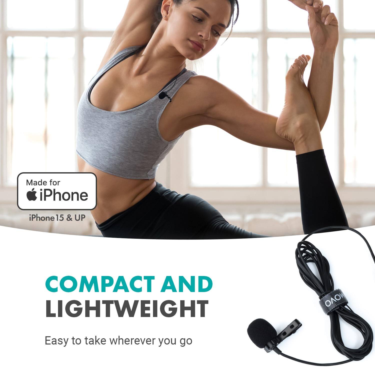 Made for iPhone  
iPhone 15 & UP  

COMPACT AND LIGHTWEIGHT  
Easy to take wherever you go