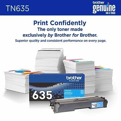 brother TN635 genuine INK & TONER  
Print Confidently  
The only toner made exclusively by Brother for Brother.  
Superior quality and consistent performance on every page.  
brother at your side  
635 TN63SC