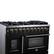 Alt View 3. Forno Appliances - Capriasca 6.58 Cu. Ft. Freestanding Double Oven Gas Convection Range with French Doors and Rotisserie Air Fryer - Black.