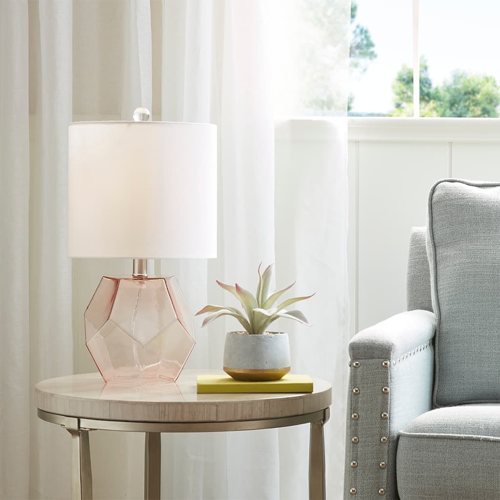 Alt View 1. Luckbyte - Bella Geometric Glass Table Lamp.