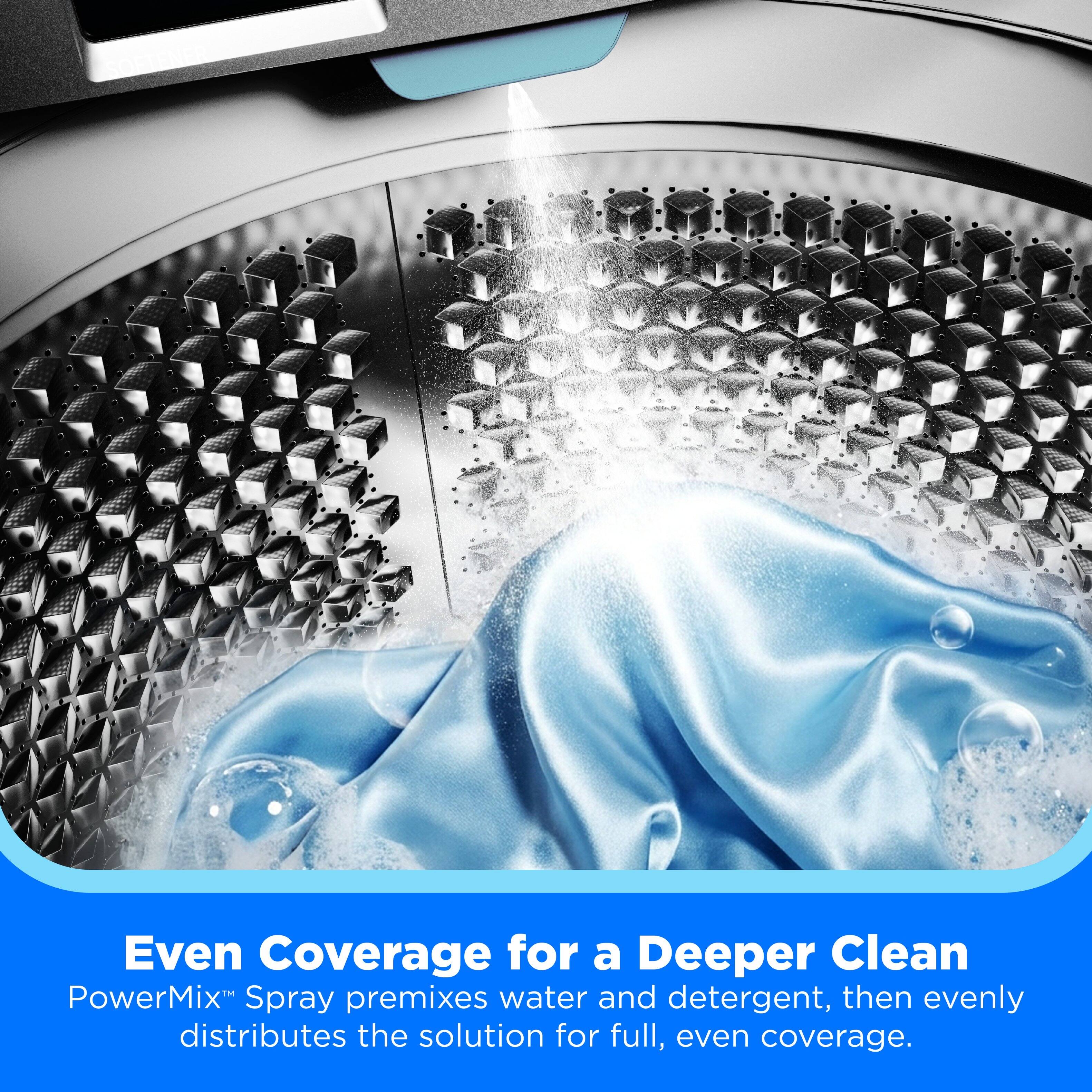 Even Coverage for a Deeper Clean  
PowerMix™ Spray premixes water and detergent, then evenly distributes the solution for full, even coverage.