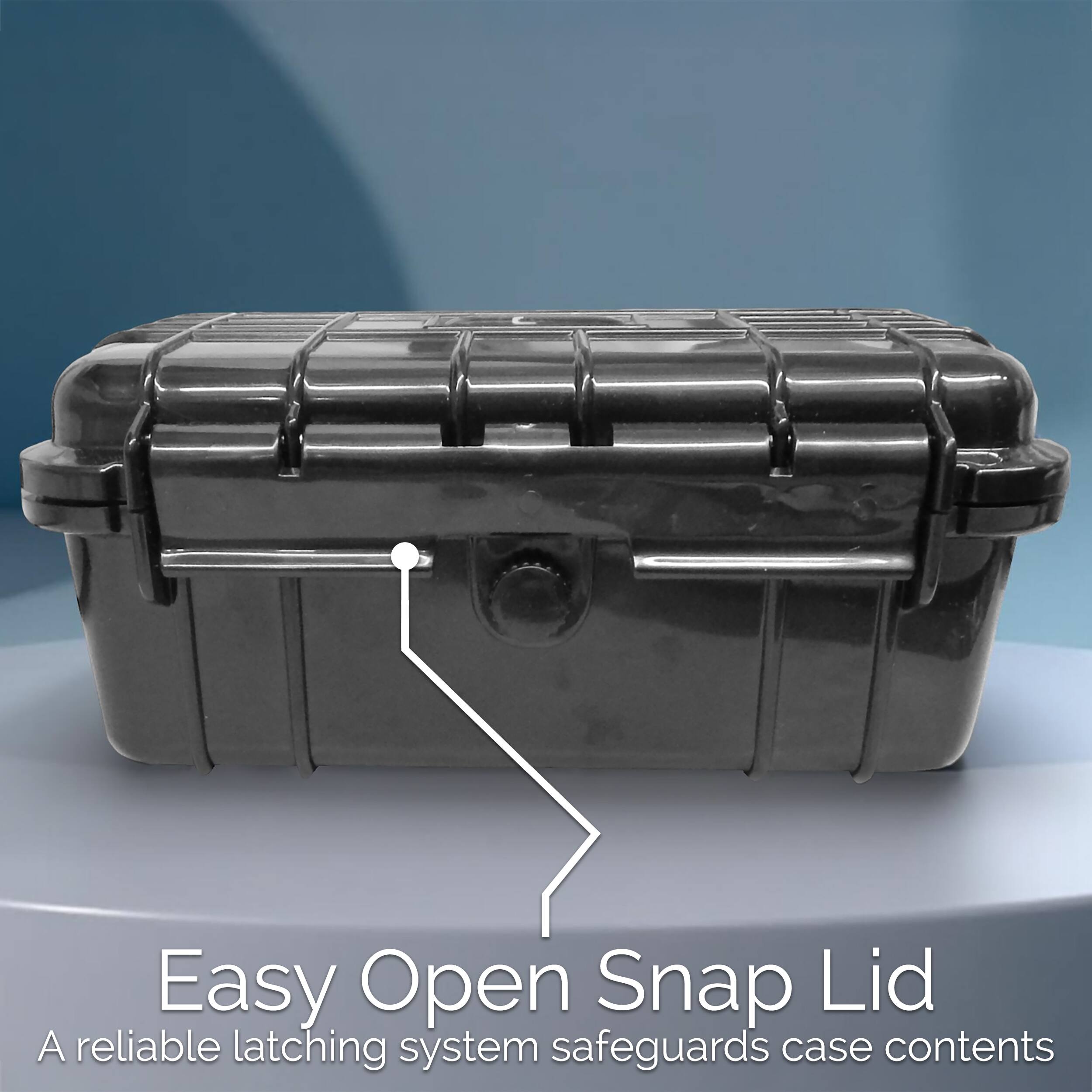 Easy Open Snap Lid  
A reliable latching system safeguards case contents