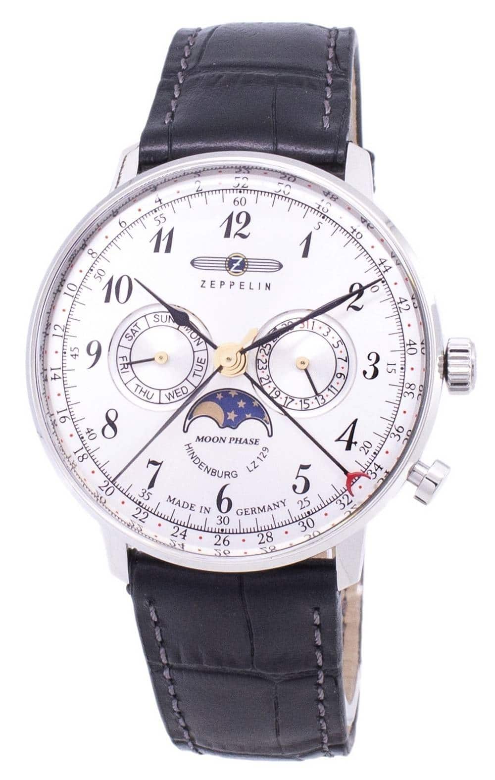 Zeppelin - Series LZ 129 Hindenburg Germany Made 7036-1 70361 Men's Watch 30M - Black/Silver