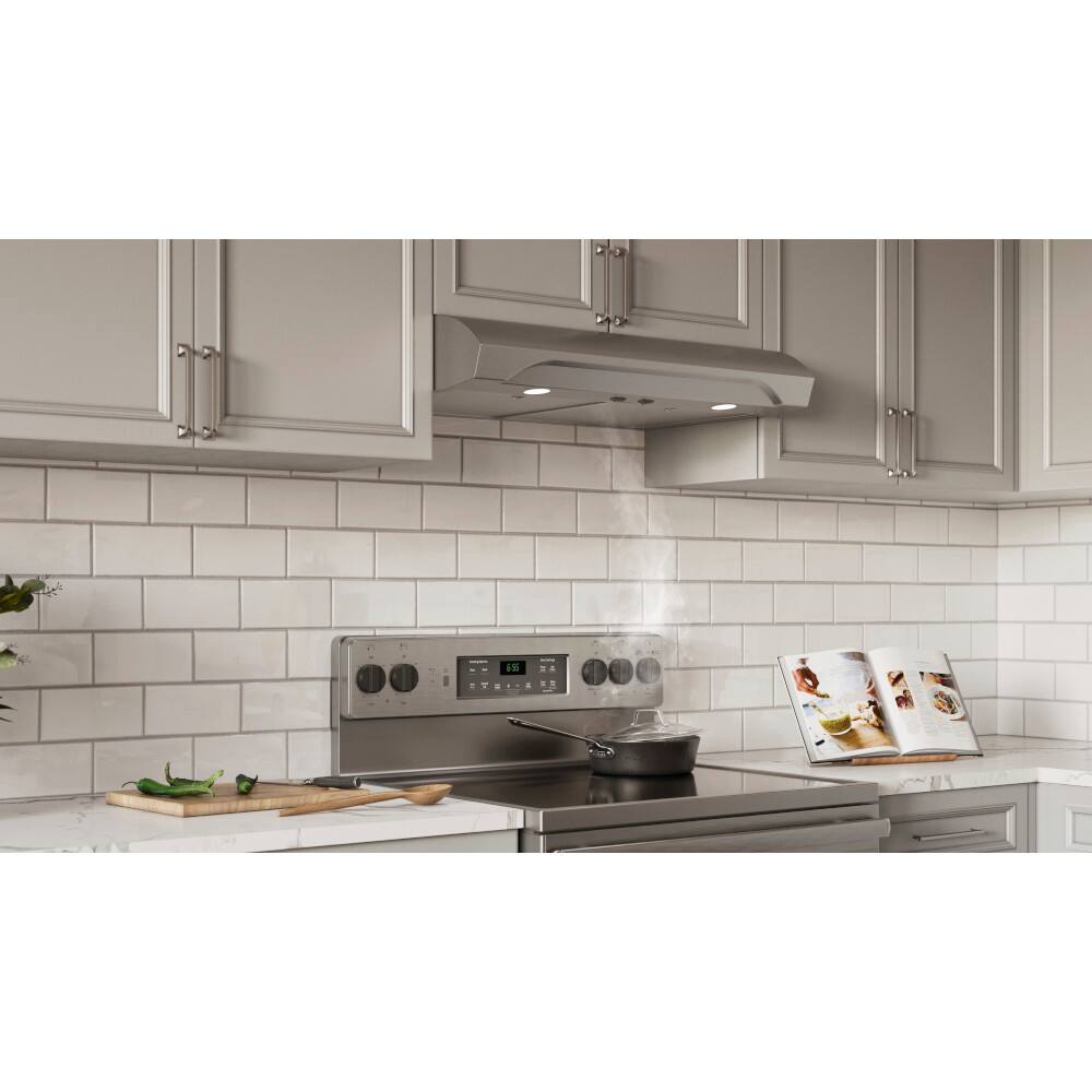 Alt View 14. Broan - Alta 30-Inch 350 MAX Blower CFM 1.5 Sones Range Hood - Stainless Steel.
