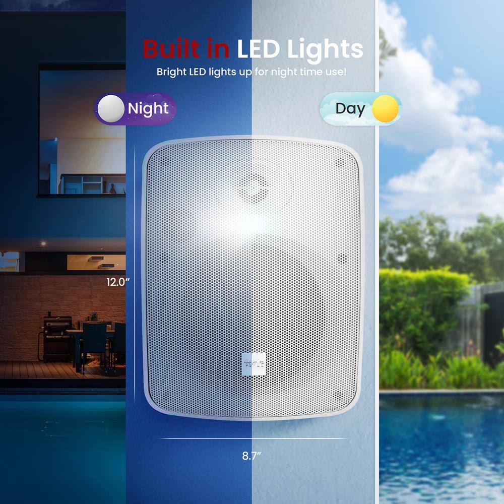 Built in LED Lights  
Bright LED lights up for night time use!  

Night  
Day  

12.0"  
8.7"