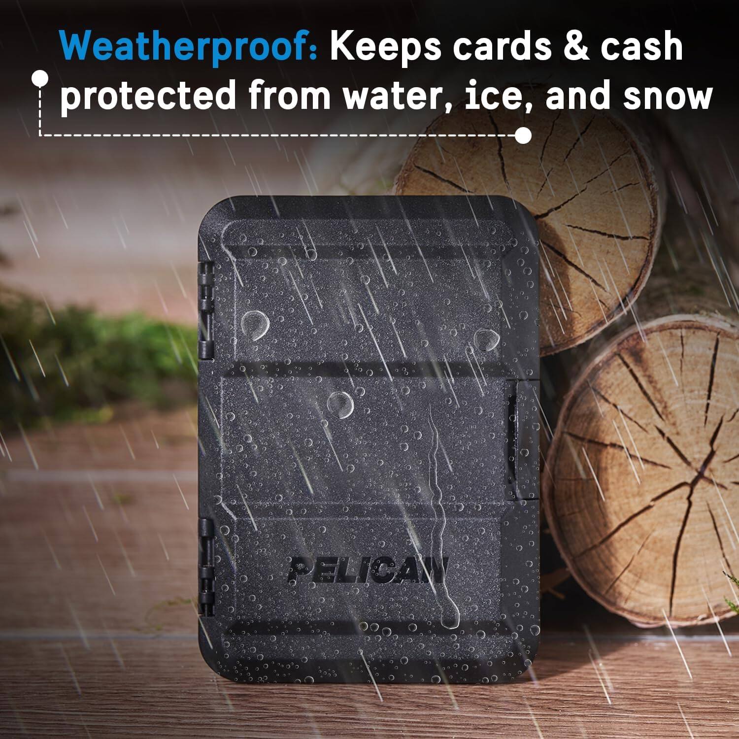 Weatherproof: Keeps cards & cash protected from water, ice, and snow