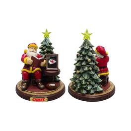 The Memory Company - Kansas City Chiefs Christmas Story Santa Figurine - Multicolor