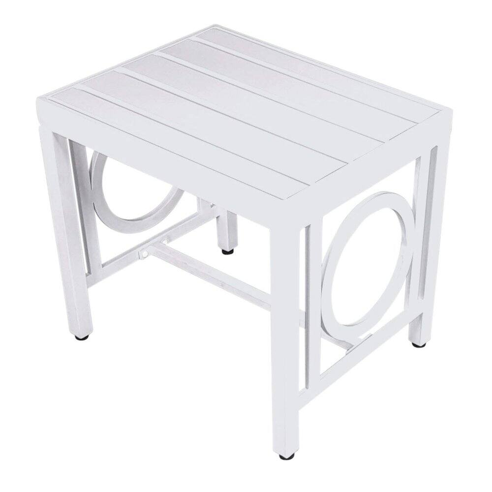 Front. Carolina Chair & Table - Grammercy Outdoor Side Table - White - White.