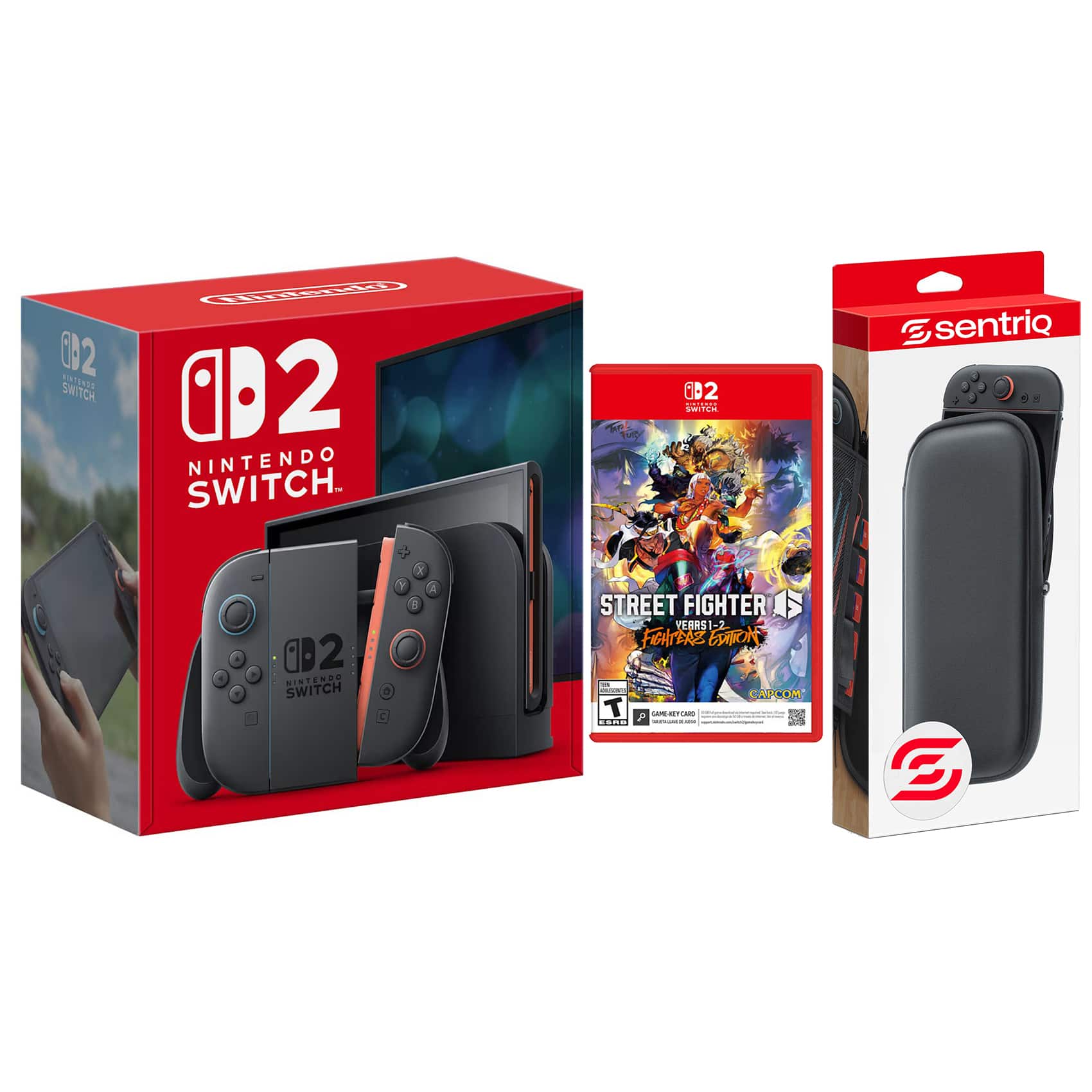 Switch 2 Console with Street Fighter 6 and Protective Case Bundle - Nintendo Switch 2
