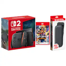 Switch 2 Console with Street Fighter 6 and Protective Case Bundle - Nintendo Switch 2