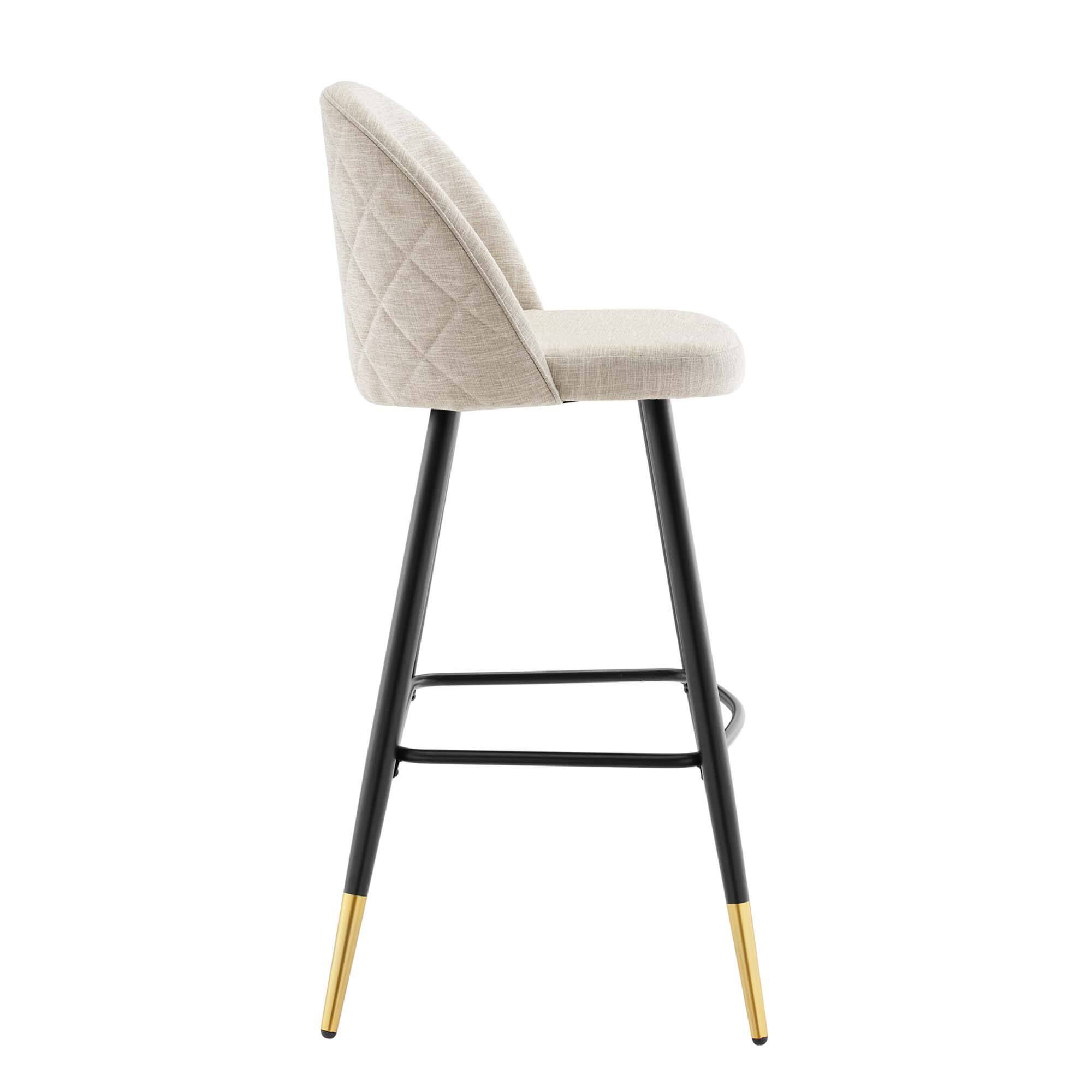 Alt View 3. Modway - Cordial Fabric Bar Stools Set of 2 by Modway - Beige.