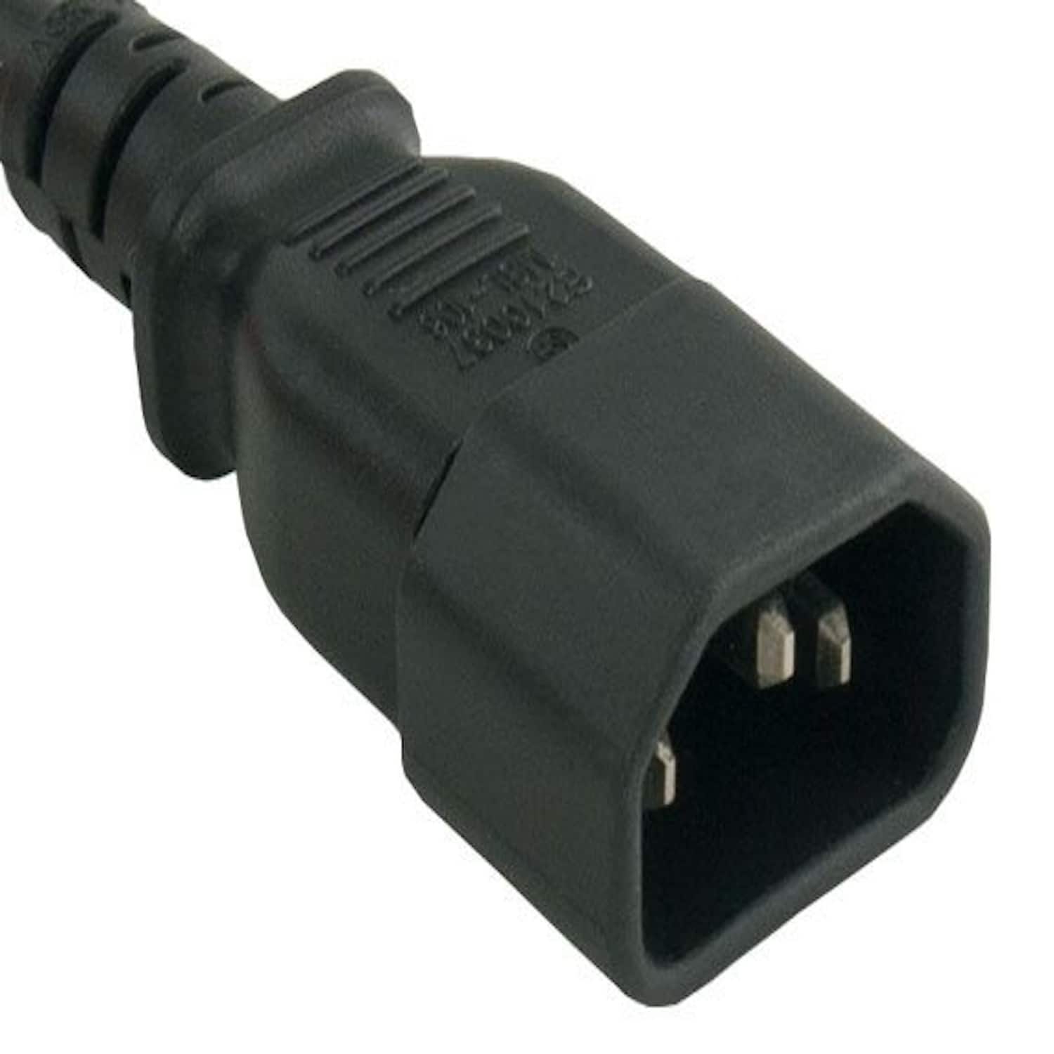 Sanoxy - Cables and Adapters; 10ft 16 AWG Computer Power Extension Cord (IEC320 C13 to IEC320 C14) - Black