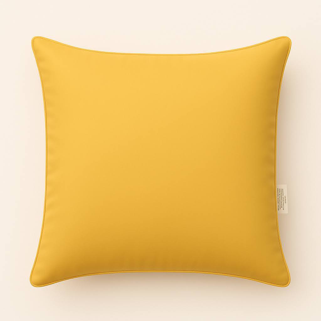Angle. LuXeo - 2-Pack Indoor-Outdoor Throw Pillow/ Size:18" x 18" - Yellow.