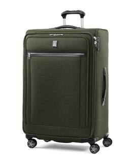 Travelpro - Platinum Elite Softside Expandable Checked Luggage, 8 Wheel Spinner Large Suitcase, TSA Lock, Men and Women - Pilot Green