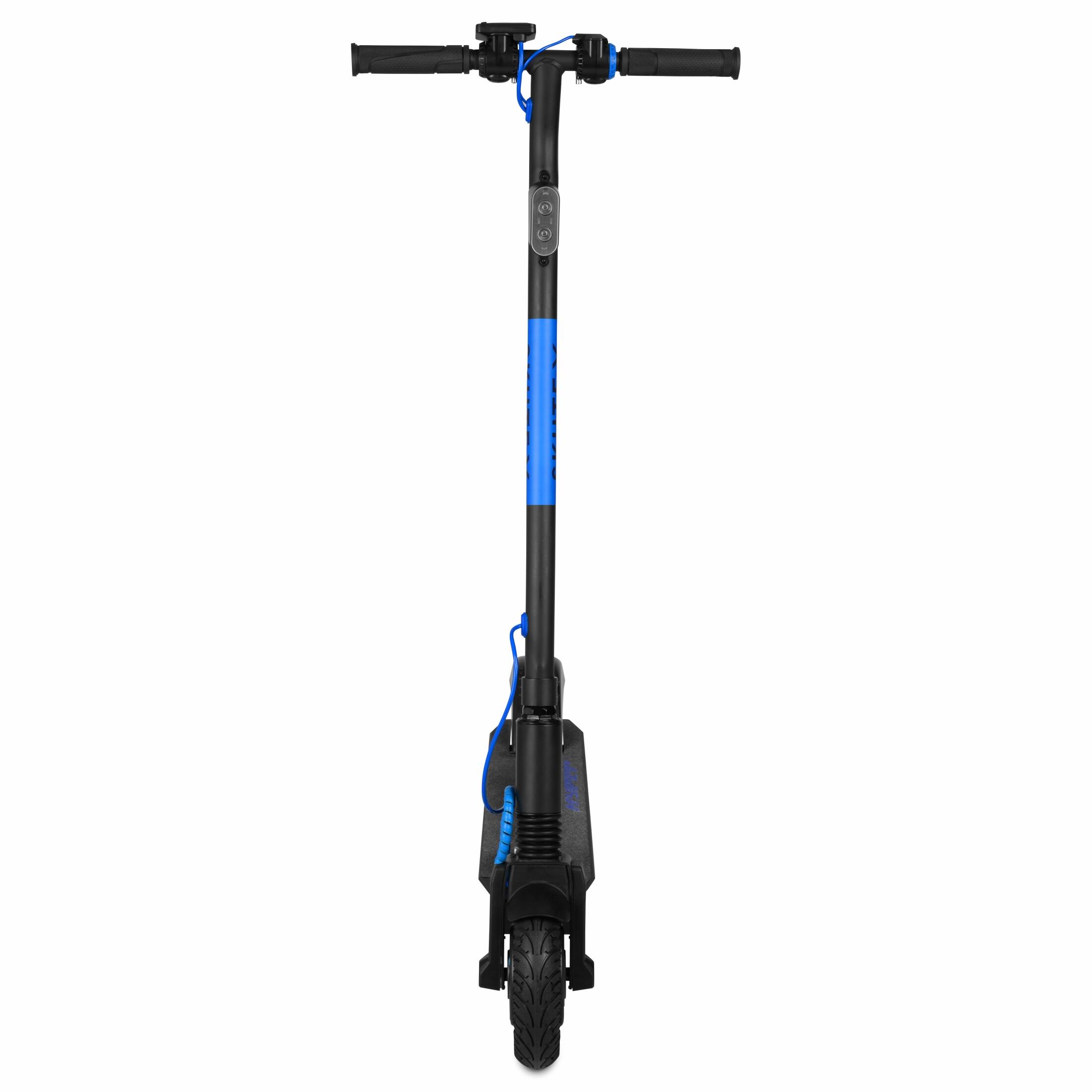 Alt View 5. Hyper - SKUTE X Adult & Teen Foldable Lithium Electric Scooter - 15MPH Speed - 12 Mile Range - Throttle -UL APPROVED & CERTIFIED - Black/Blue.