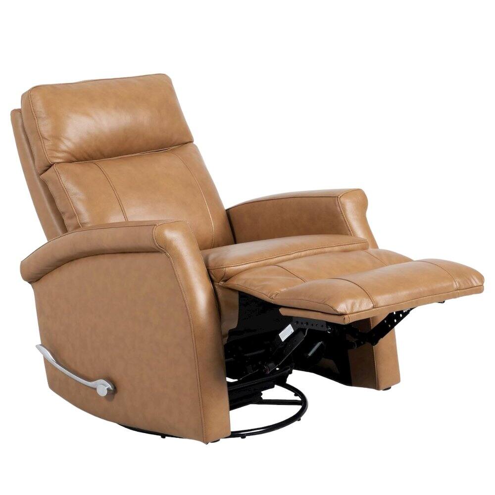 Left. Starlight Canyon Home - Beige Swivel Glider Recliner, Nursing Chair, Baby Glider Chair for Nursery - Tan.