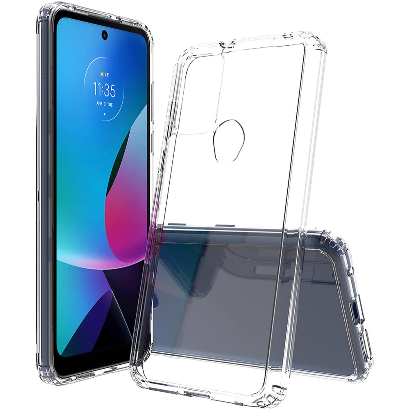 Alt View 13. SaharaCase - Hybrid Flex Series Case for Motorola Moto G Play (2023) - Clear.